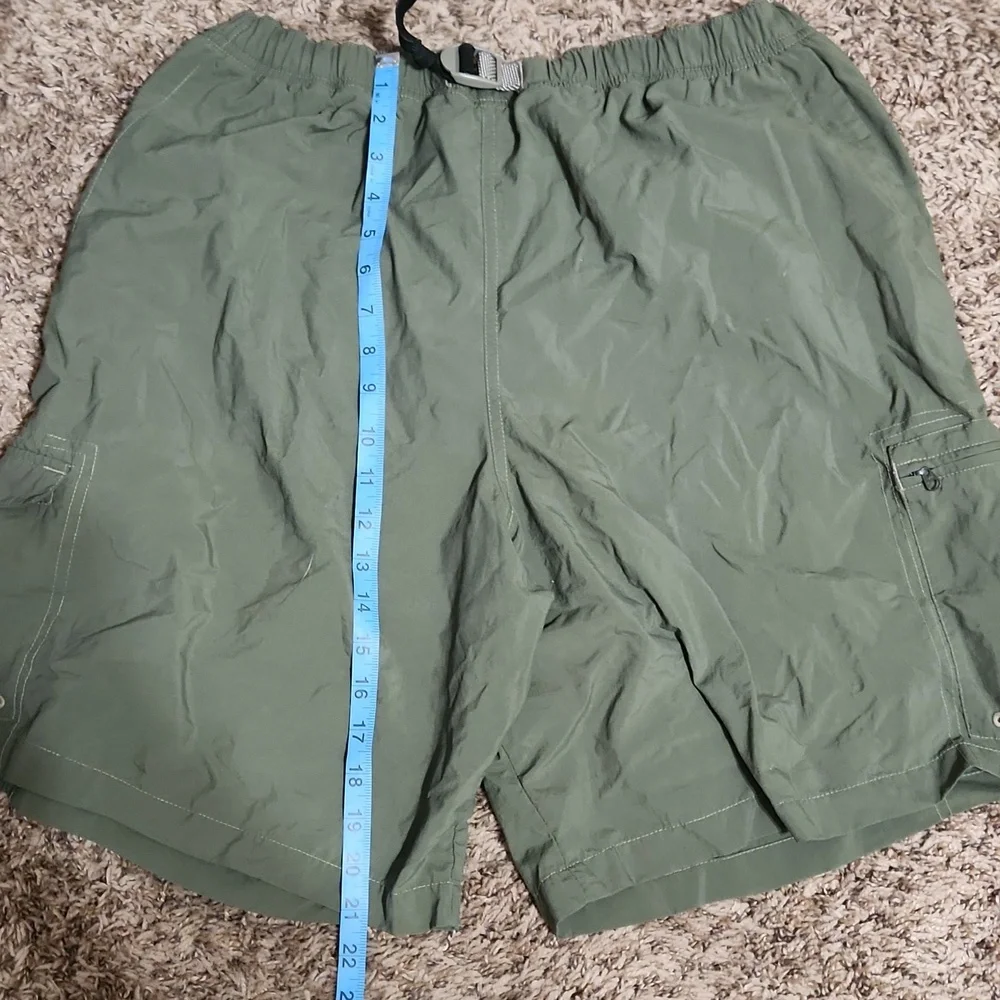Columbia Packable Nylon Hiking Fishing Swimshorts Olive Green Size Xl